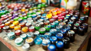 Du bar à la déco : Recyclez vos capsules de bière en mosaïques originales pour plans de travail